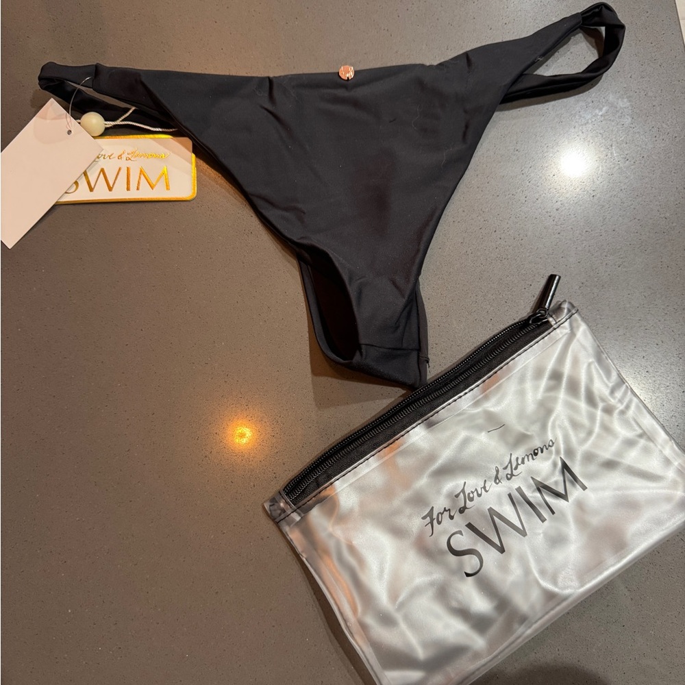 For Love And Lemons Elegant Black Bikini Bottom